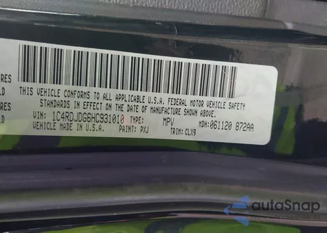 2017 Dodge Durango Gt Awd из США, поврежденный, VIN 1C4RDJDG6HC931010